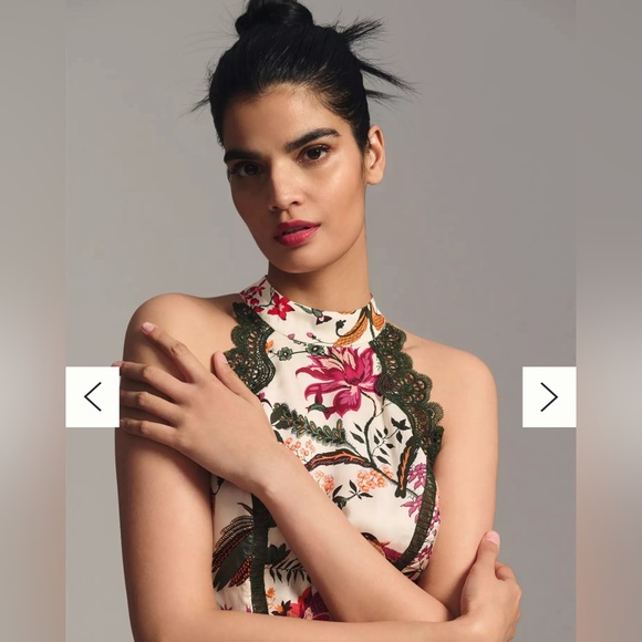 Anthropologie Dresses & Skirts - Anthropologie | Lace Trim A-Line Floral Dress | Size: 6 NWT
